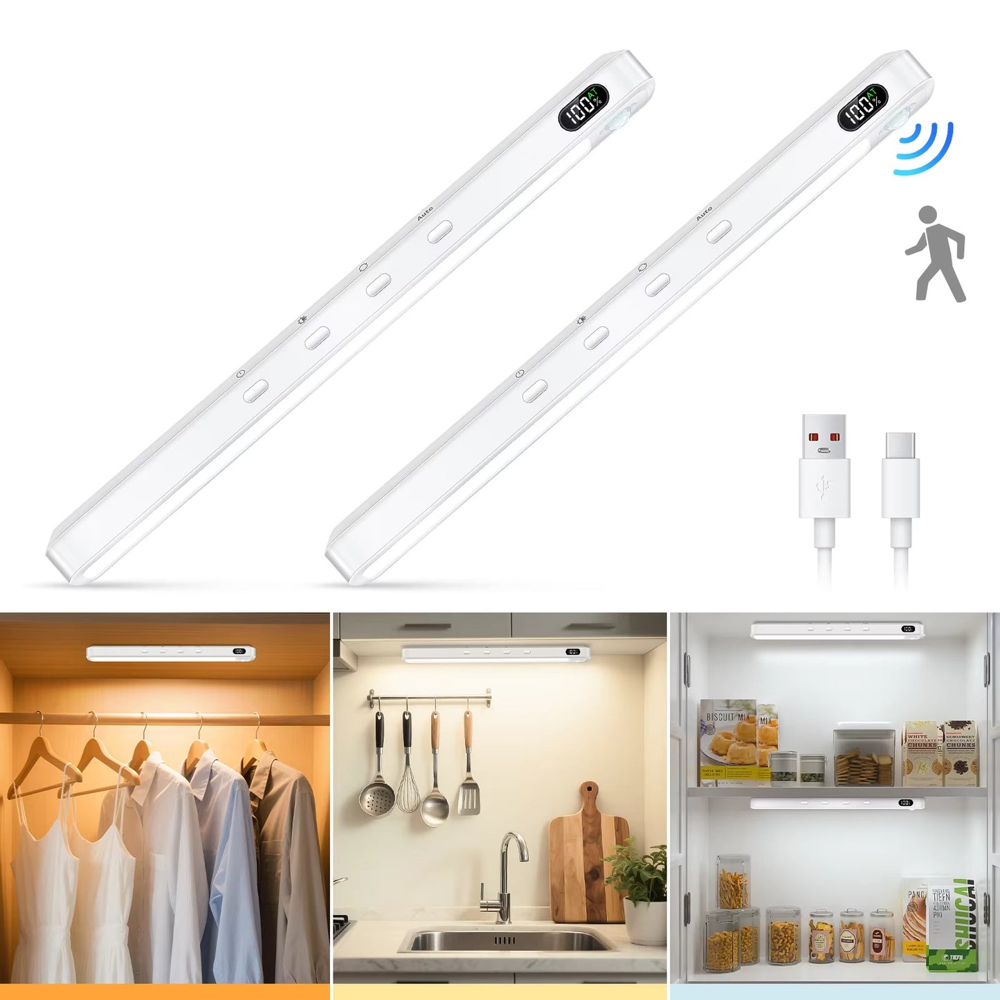 LumiNest™ 2pcs Motion Sensor Light Bar